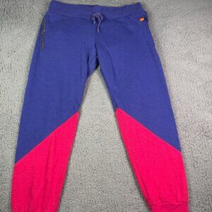 Aviator Nation Glider Sweatpants Womens Large Purple Joggers Glider Colorblock